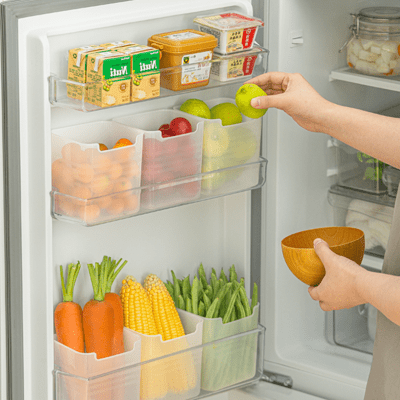 【新品免運】冰箱側門儲物收納盒 冰箱收納盒 冰箱收納架 冰箱食物收納盒 水果蔬菜收納盒 收納 冰箱