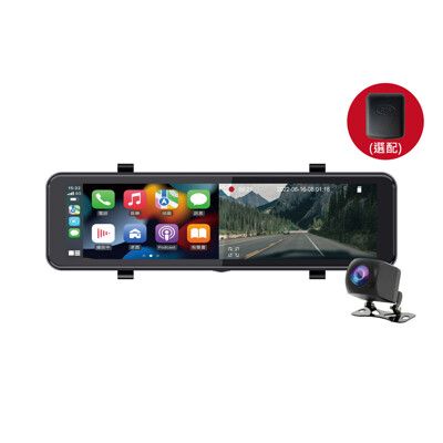 CORAL R9+GPS測速模組 無線CarPlay雙鏡頭錄影 4K Sony
