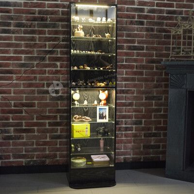 MIT LED燈高180公分玻璃模型收藏展示櫃收納櫃 公仔櫃 櫃子 玄關櫃 模型櫃 書櫃 BO019