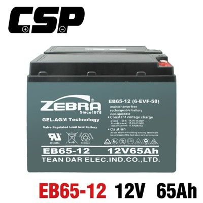 【CSP】EB65-12 銀合金膠體電池12V65AH電動車 電動機車 老人代步車 電動輪椅 更換電