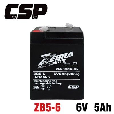 【CSP】ZB5-6(6V5AH) 小朋友電動車電池 鉛酸電池 等同NP4-6加強版增量25%.電子