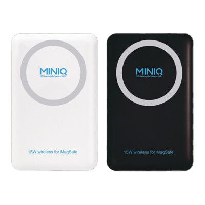 【MINIQ】20W LED數位顯示/磁吸式雙孔無線快充行動電源(台灣製造)