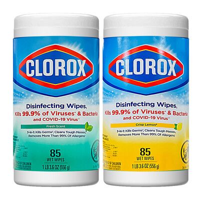 【CLOROX】居家制菌濕紙巾85抽 (清新香/檸檬香)