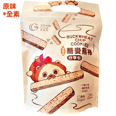 麥時尚蕎麥熊棒分享包(190g)/彰化大城蕎麥產銷班