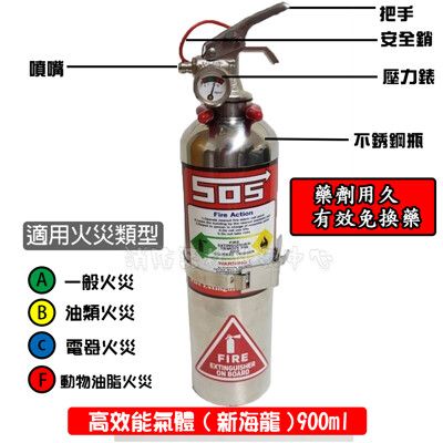 賽道專用 汽車用 不銹鋼型HFC-227高效能氣體氣體式1型潔淨氣體 永久免換藥