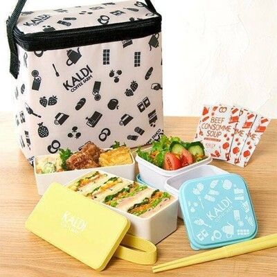 日本限定 KALDI  保溫包 保冷手提袋 手提包便當袋 午餐袋 托特包 野餐袋 保冷包 KBB10