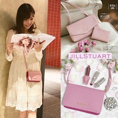 日本雜誌附錄 JILL STUART 皮革質感多功能 側背包 斜背包 斜挎包&小物包組