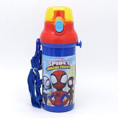 漫威 MARVEL 蜘蛛人 AG抗菌塑膠彈蓋直飲水壺(PSB5SANAG/480ML) 日本製