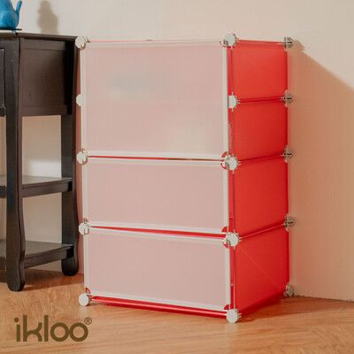 【ikloo】輕巧多變四層防塵收納櫃/鞋櫃 HP79