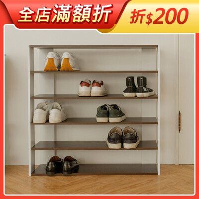 【ikloo】日系優質加寬五層木質鞋櫃◆2色可選 SHF34