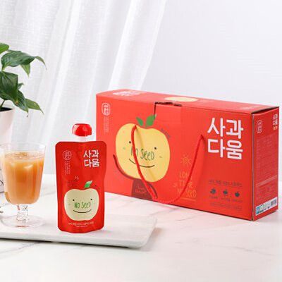 【韓味不二】韓國原裝 100%蘋果汁100ml*20入禮盒(送禮推薦/節日禮盒)