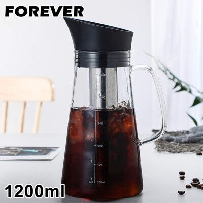 【日本FOREVER】耐熱玻璃冷泡茶/冷萃咖啡壺1200ml