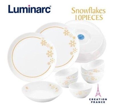 法國Luminarc樂美雅雪花10件式餐具組