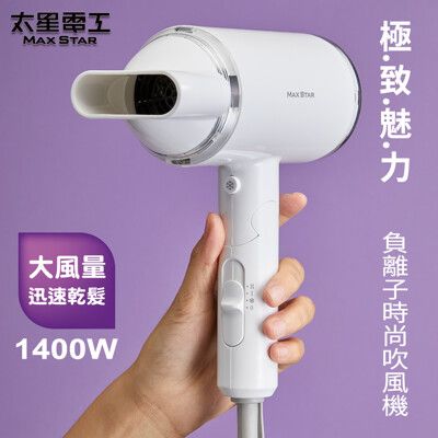 【太星電工】MAX STAR負離子時尚吹風機 (1400W)  HN1400