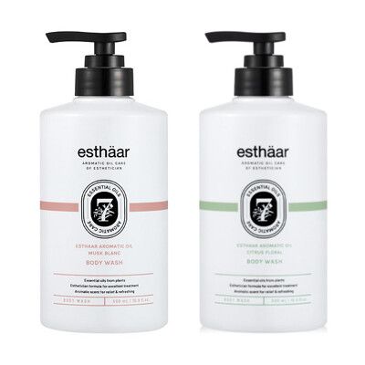 【Esthaar 愛絲卡】韓國進口 香氛精油沐浴乳 500ml(白麝香/柑橘花香)