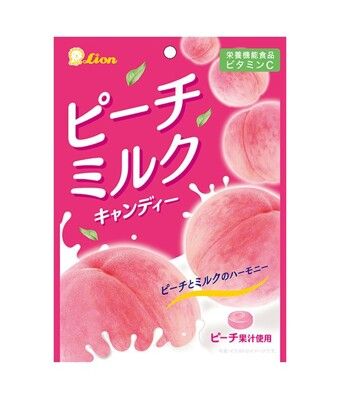 +東瀛go+ LION 獅王 水蜜桃牛奶風味糖 57g 白桃 桃子 果汁水果糖  硬糖 日本必買
