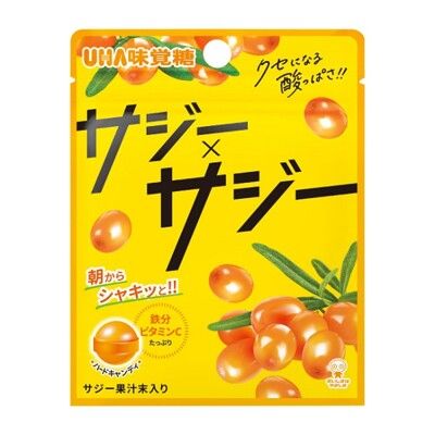 +東瀛go+ UHA 味覺糖 沙棘果汁風味糖 23g 袋裝 果汁糖果 硬糖 沙棘果 維生素 日本必買