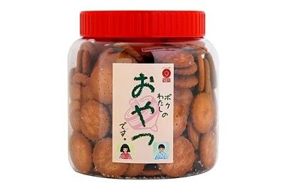 +東瀛go+ 野村煎豆加工店 美樂圓餅 鹽味 470g桶裝 蛋奶素 家庭號 懷舊餅乾 日本零食 年貨