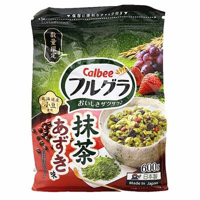 +東瀛go+ calbee 卡樂比 富果樂水果麥片 抹茶紅豆風味 600g 早餐 麥片穀物 日本必買