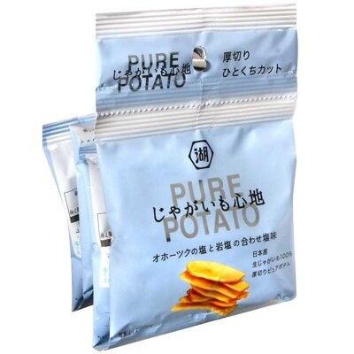 +東瀛go+ 湖池屋 心地厚切薯片 岩鹽味 四連包 PURE洋芋片 厚切洋芋片 日本餅乾 日本進口