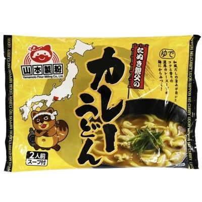 +東瀛go+ 山本製粉 咖哩烏龍麵 382g 2人前 附湯包 和風咖哩味烏龍麵 生麵條 日本麵條