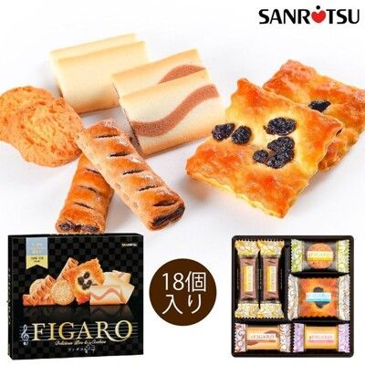 +東瀛go+ 三立 FIGARO 費加洛綜合餅乾禮盒 18入 日本原裝 伴手禮 拜拜 三立薄燒