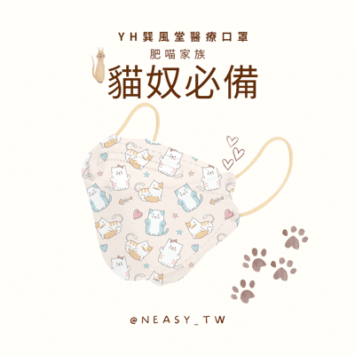 巽風堂-4D韓版立體魚型口罩台灣製造 貓奴必備