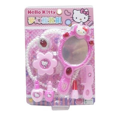 正版授權 Hello Kitty KT 夢幻梳妝組 扮家家酒 ST安全玩具 【05A331】