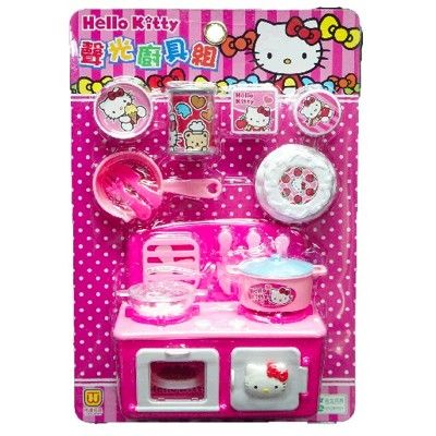 三麗鷗 正版授權 Hello Kitty KT 卡裝聲光廚具組 ST安全玩具【0511379】