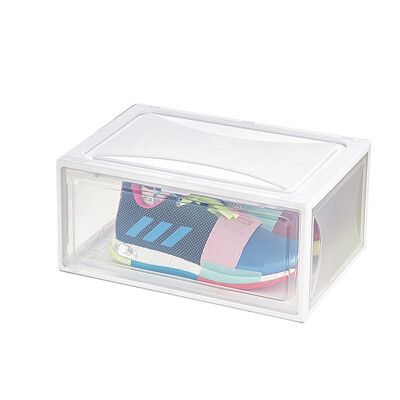 家用簡易透明磁吸側掀蓋鞋盒(一般款)*