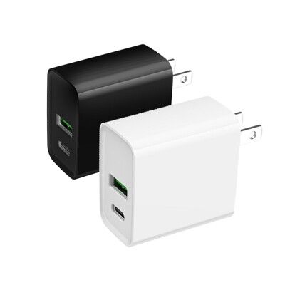 20W 快充頭 Type-C USB 雙孔 PD充電頭 QC3.0 PD BSMI認證 充電器