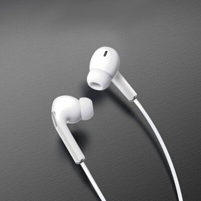 Apple Lightning 8pin經典造型半入耳式有線線控耳麥耳機(E33)