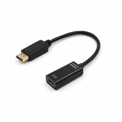 4K DisplayPort(公)轉 HDMI(母)轉接線(15公分)