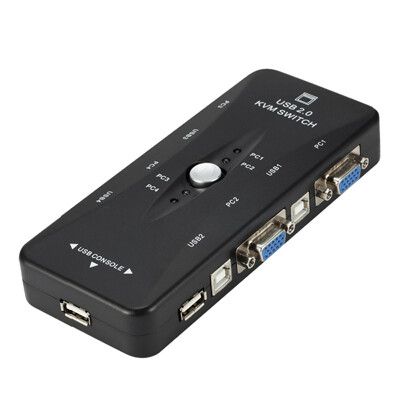 VGA 4in1 KVM Switch 1080P 4埠電腦切換器