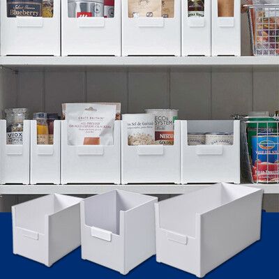 櫥櫃系統文件雜物收納盒-寬款組(S+M+L) 桌上收納盒 檔案夾 雜誌架 文件盒
