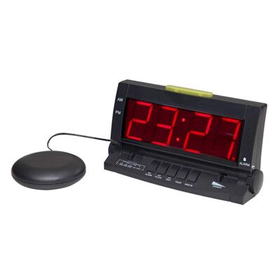 【銀寶生活】 NT-905可調式桌上型震動鬧鐘(附震動器)