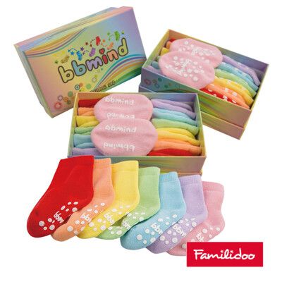【Familidoo 法米多】BBMIND 寶寶襪禮盒 台灣製 7色一組(薄襪) 彌月禮盒