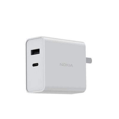 免運 NOKIA GaN氮化鎵PD+QC 65W雙孔充電器 P6309