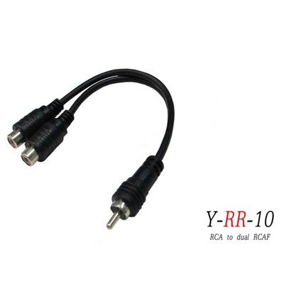 台製 Stander Y-RR-10 RCA 梅花 公頭 轉兩個 RCA 母頭 音源訊號分接線