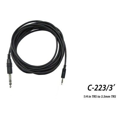 Stander C-223 90公分 6.3mm 轉 3.5mm 立體聲音源線/訊號線 [唐尼樂器]