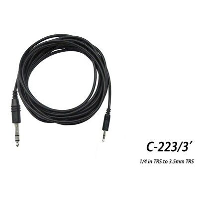 ☆唐尼樂器︵☆台灣製 Stander C-223 90公分 6.3mm 轉 3.5mm 立體聲音源線