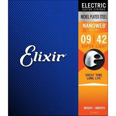 Elixir Nanoweb 12002 (09-42) 薄膜 防鏽鍍膜 電吉他弦 [唐尼樂器]