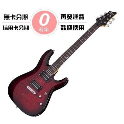 ☆唐尼樂器︵☆分期免運 Schecter C-6 Plus STCB 漸層紅 雲紋 無搖座 電吉他