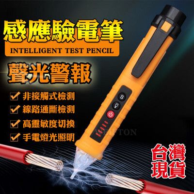 非接觸式測電筆 12v-1000v 附白光照明 聲光感應檢測 感應筆 電力測試 電錶 鈎表