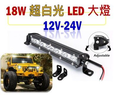 12v-24v led大燈超白光 工作燈 18w改裝燈 日行燈 工作燈 18w霧燈 工作燈 邊燈 倒