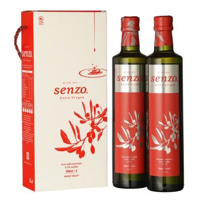 【SENZO】鮮佐特級初榨冷壓橄欖油500ml 雙入禮盒組