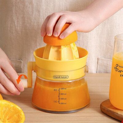 【荷生活】親子自製果汁手動式水果榨汁機 橙類水果檸檬擠壓榨汁杯
