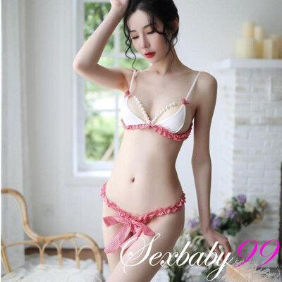 【Sexbaby99】 愛戀甜心-性感串珠比基尼情趣內衣兩件組_性感睡衣_睡裙_外罩衫