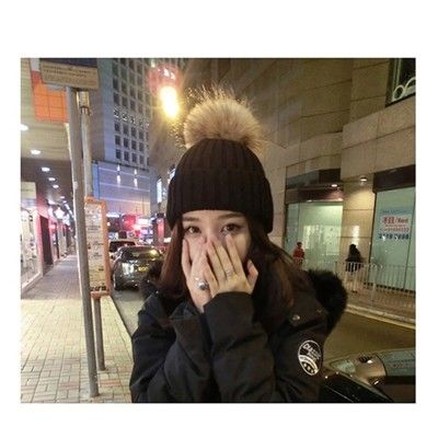 帽子女冬季韓版百搭學生毛球毛線帽潮冬天韓國時尚針織帽加厚保暖