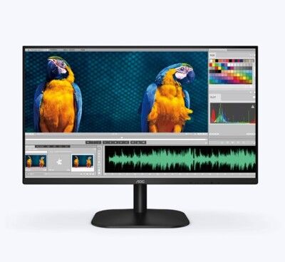AOC 24吋窄邊框廣視角電腦螢幕-2組HDMI介面